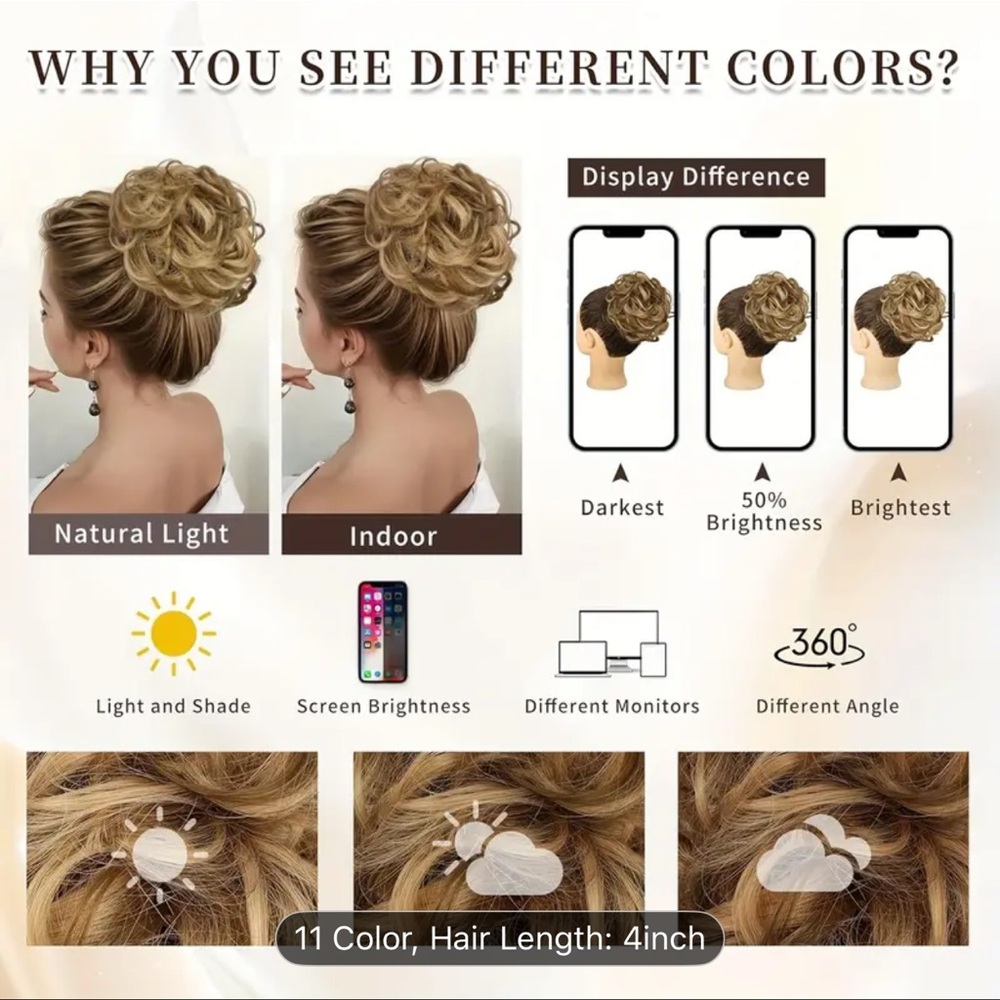 Elegant Red Auburn Elastic Hair Messy Bun Extension - Picture 5 of 8